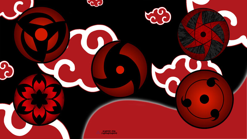 Sharingan Eyes and Clouds
