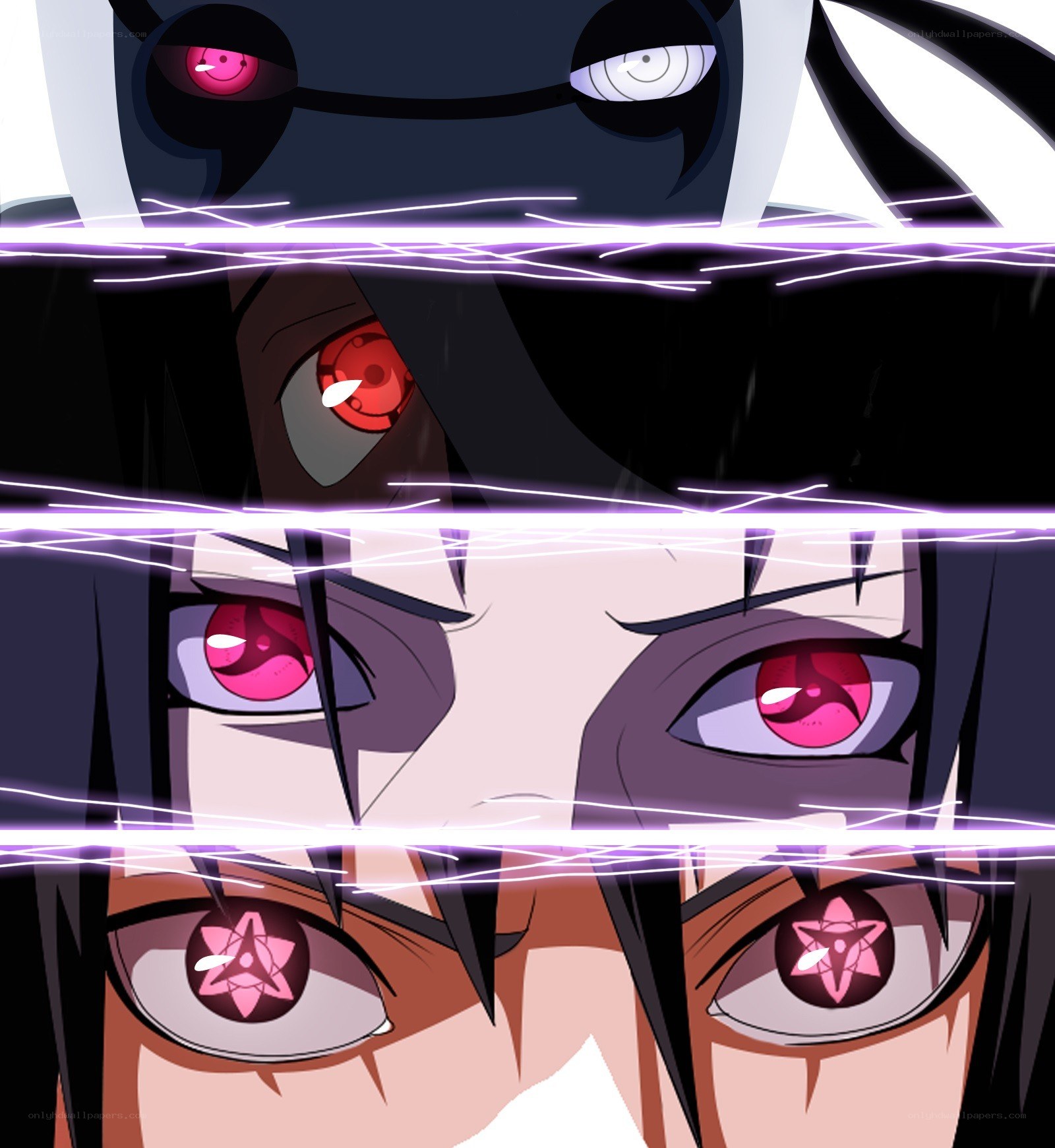 Sharingan eyes close-up