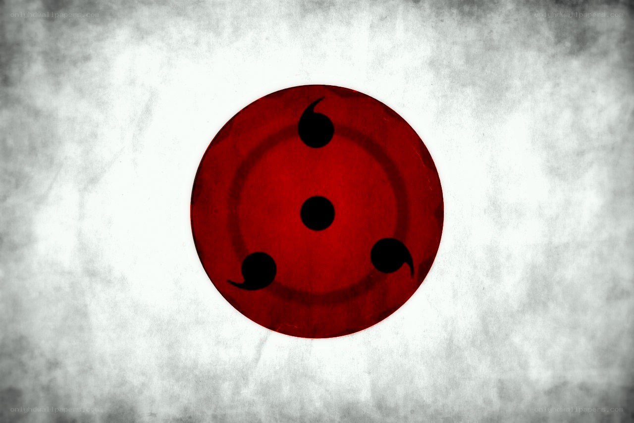 Sharingan symbol on textured background
