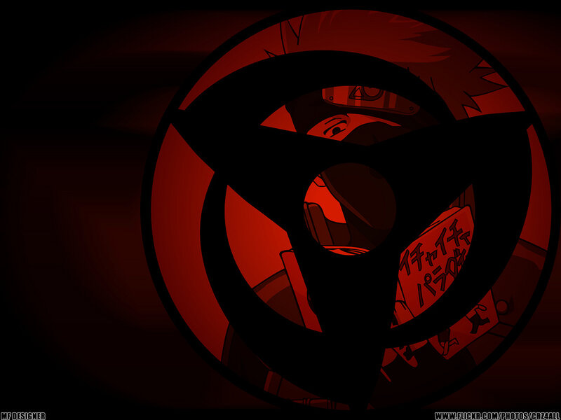 Sharingan symbol with character