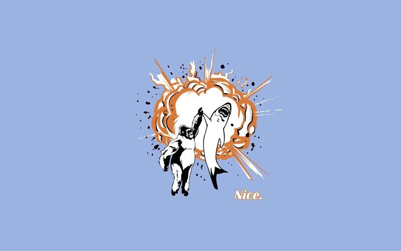 Shark and Gorilla Explosion — Blue