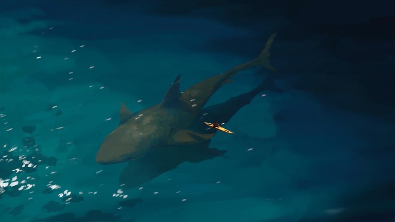 Shark and Kayak