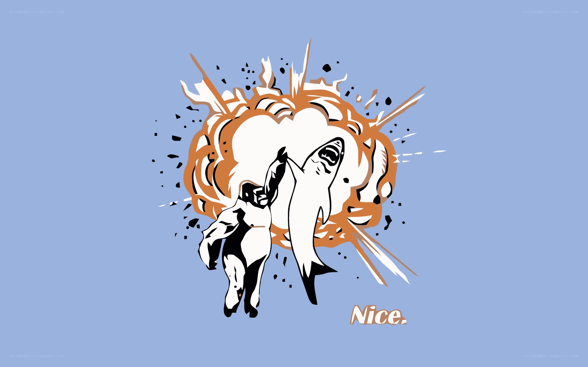 shark attack illustration