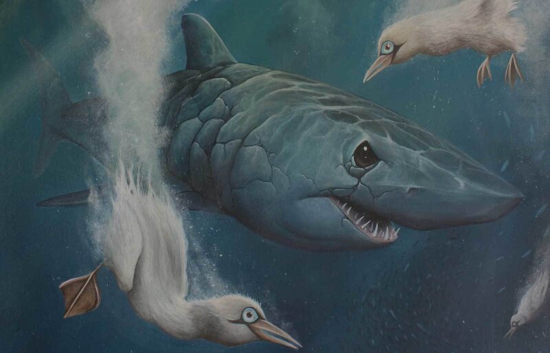 Shark Attacking Birds