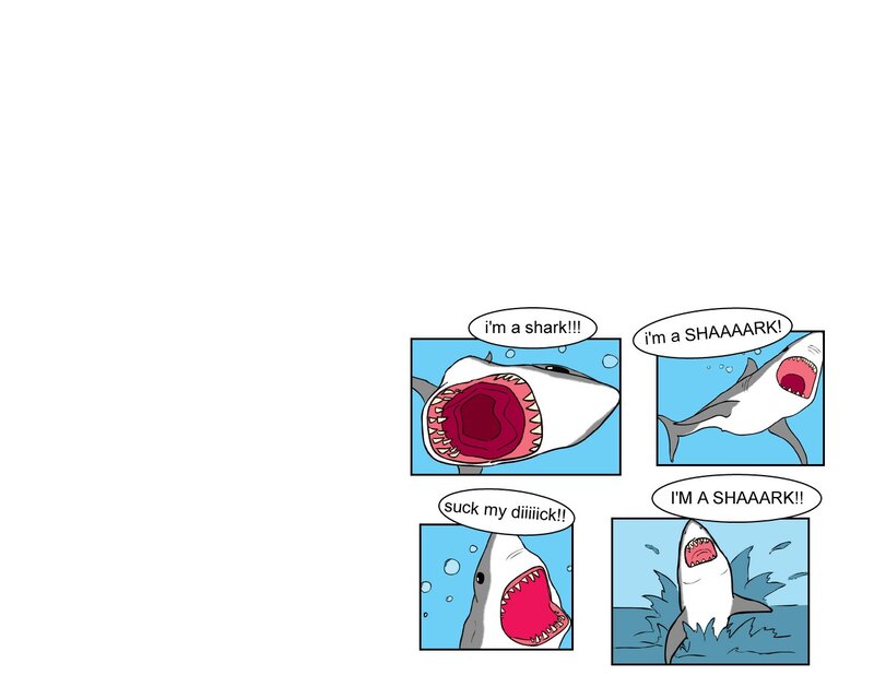 shark comic panels