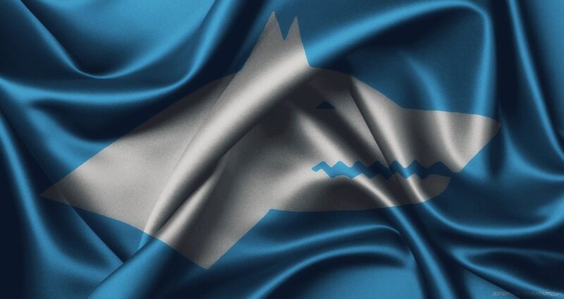 Shark Flag on Fabric