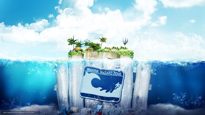 Shark Hazard Zone Island