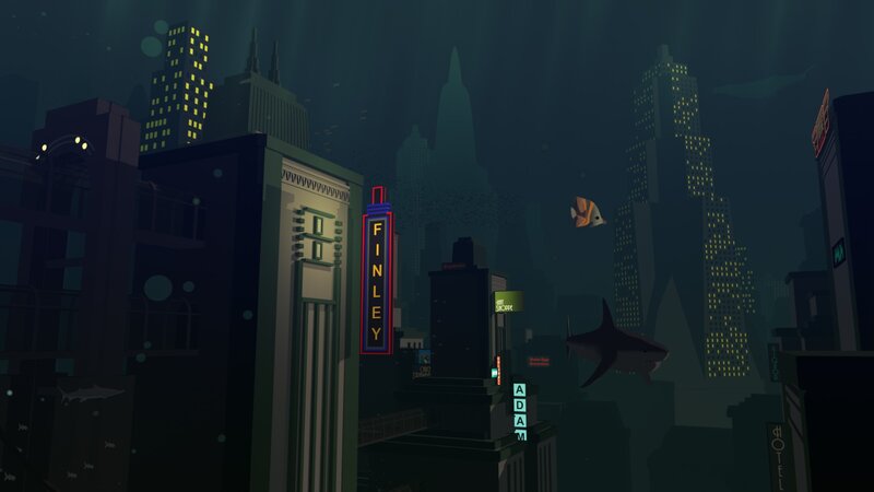 Shark in Underwater City