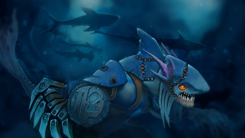 Shark-like Creature — Blue, Dramatic