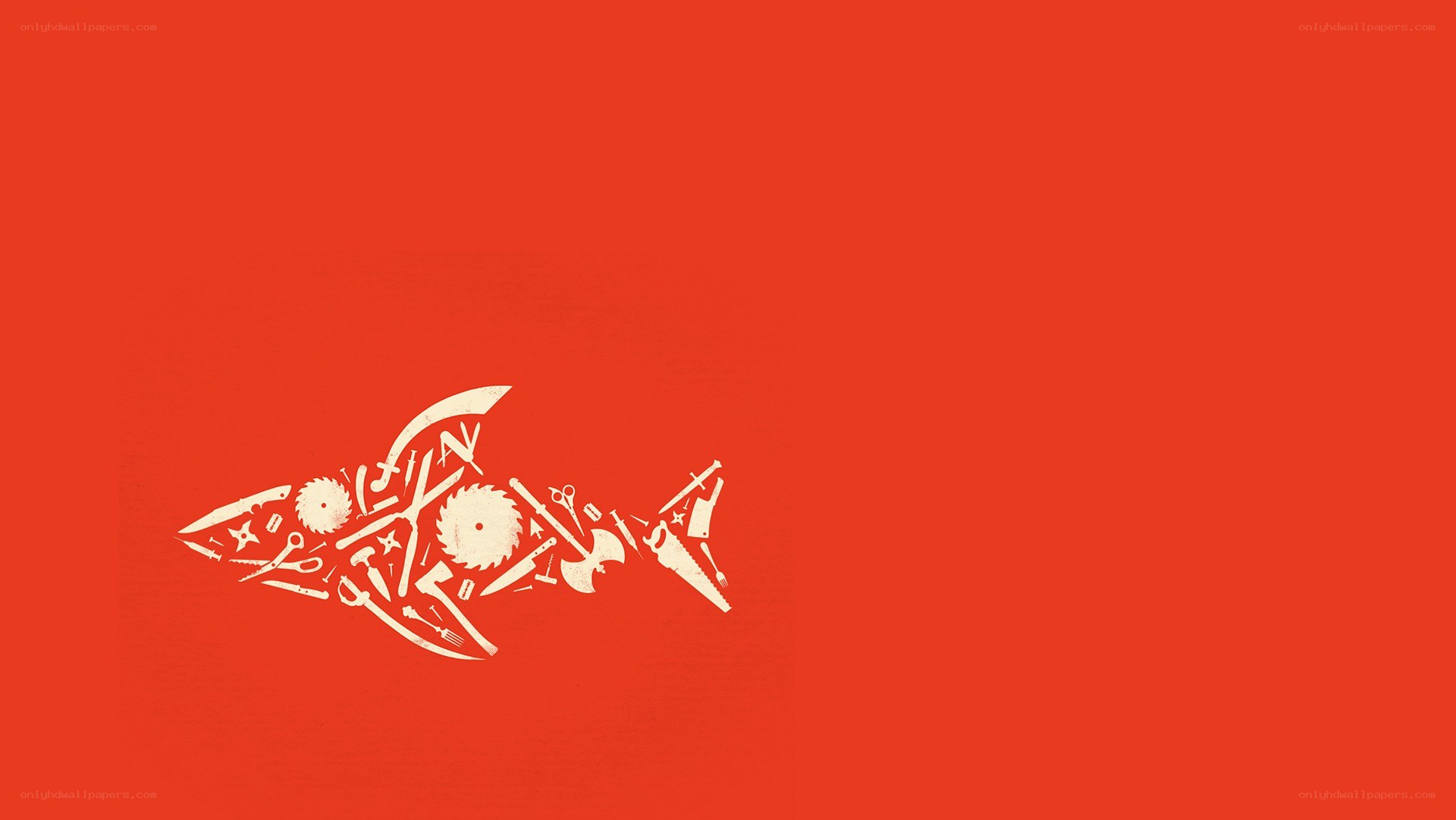 Shark made of tools