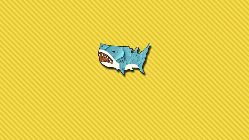 shark shaped like the USA