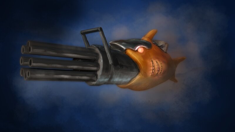 Shark-shaped Minigun