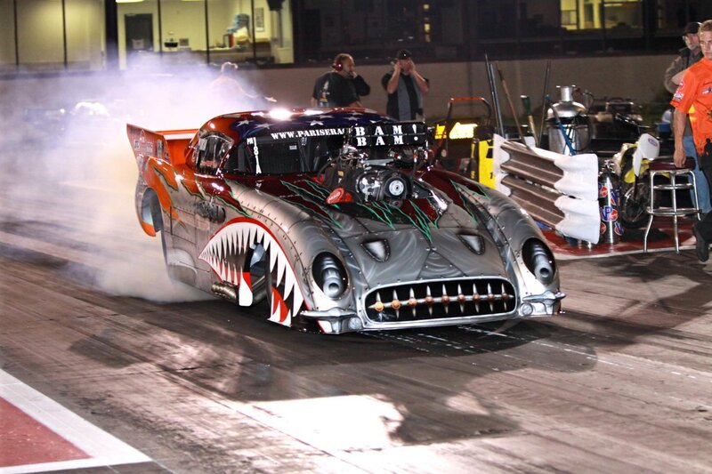 Shark-themed Drag Car