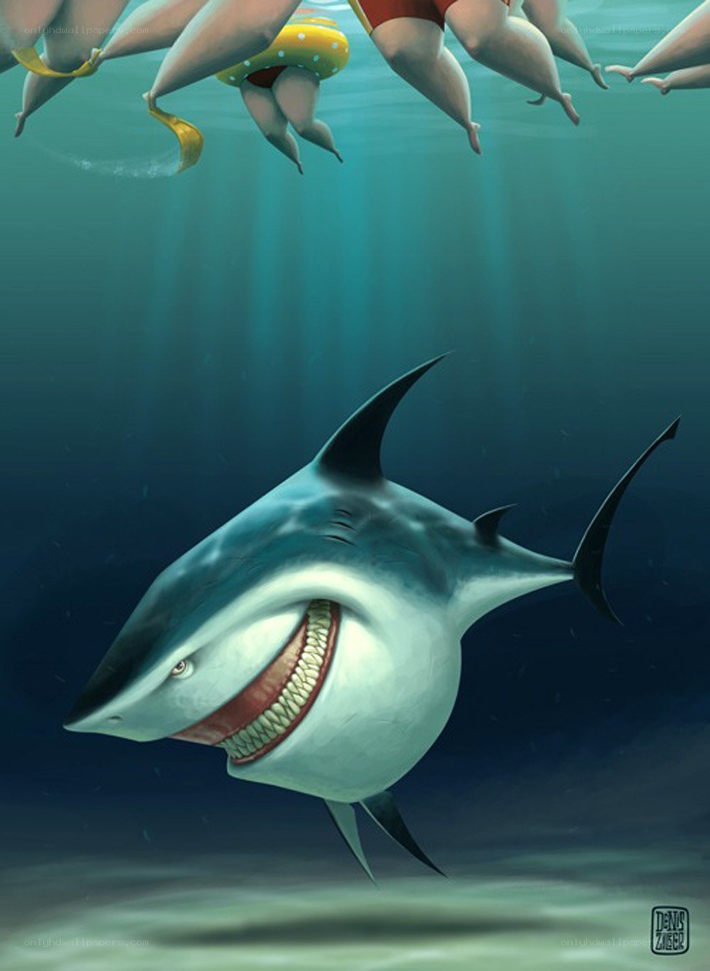 Shark with a big smile