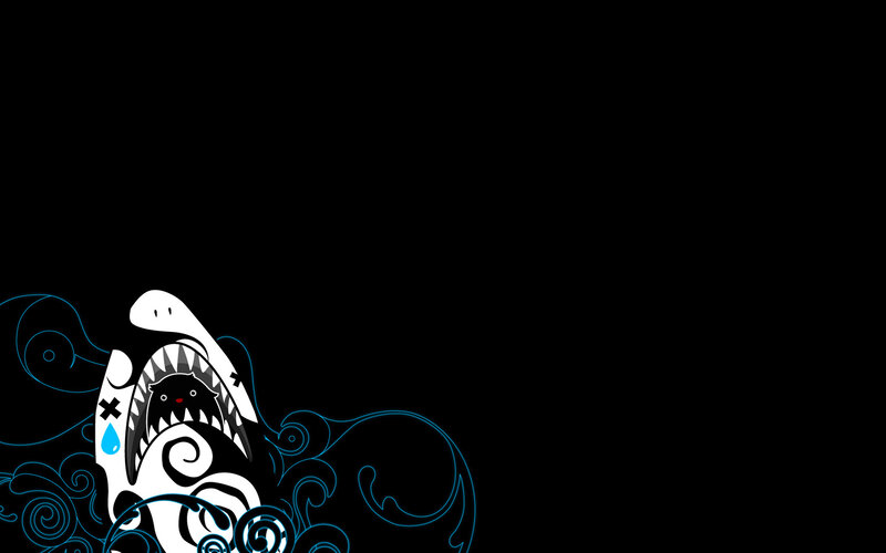 Shark with Cat Inside — Black