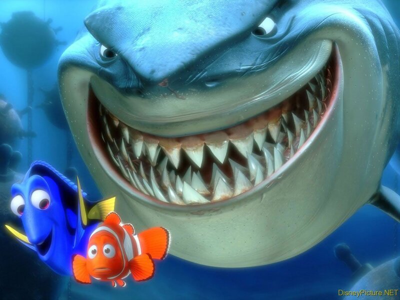 Shark with Nemo and Dory