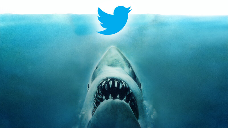 Shark with Open Mouth — Blue, Dramatic, Photograph