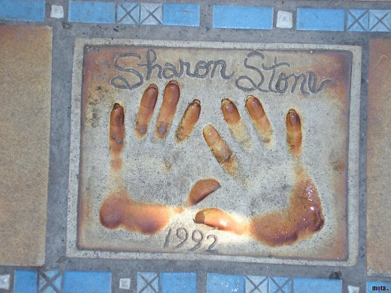 Sharon Stone handprints