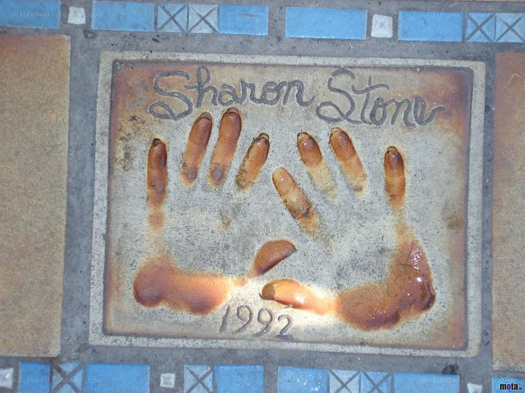 Sharon Stone handprints