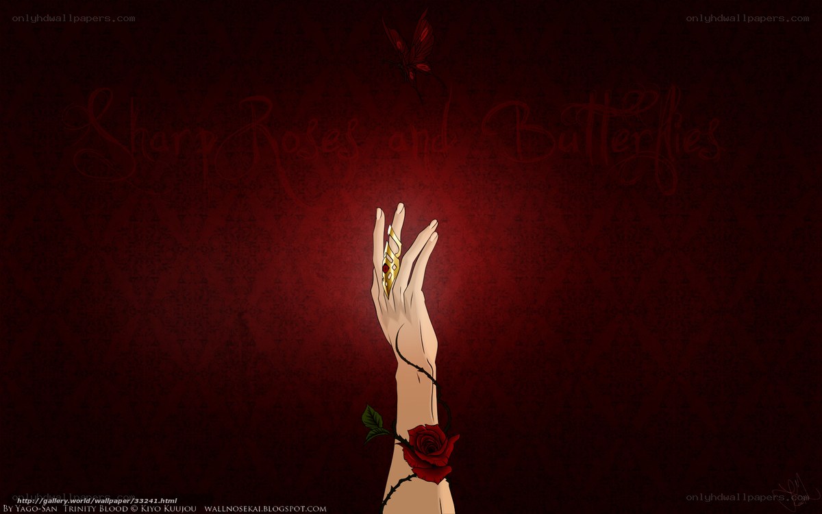 sharp roses and butterflies