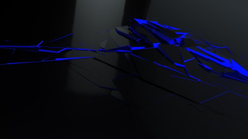 Shattered Black Surface — Dark