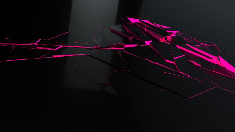 Shattered Black Surface — Dramatic