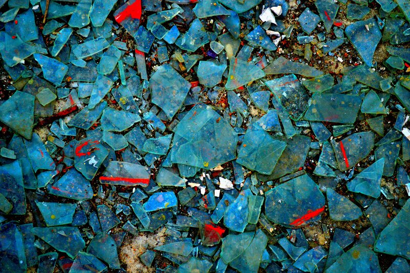 Shattered Blue Glass