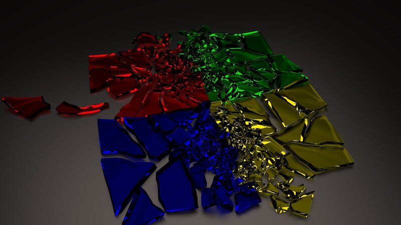 Shattered Colored Glass