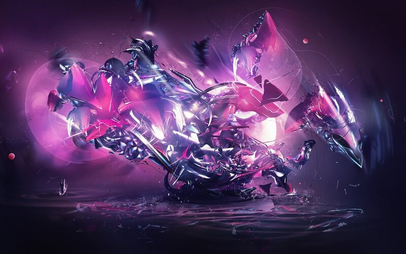 Shattered Crystalline Structure — Purple