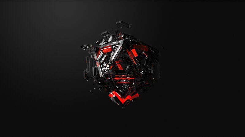 Shattered Cube Structure — Black