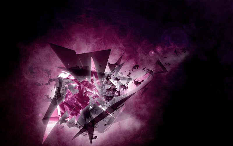 Shattered Geometric Shapes — Purple