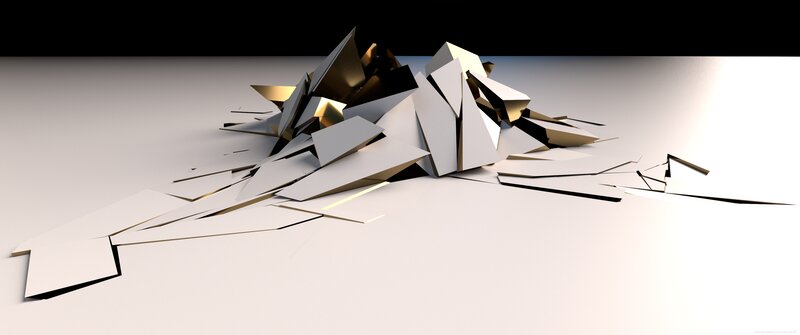 Shattered Geometric Structure — White