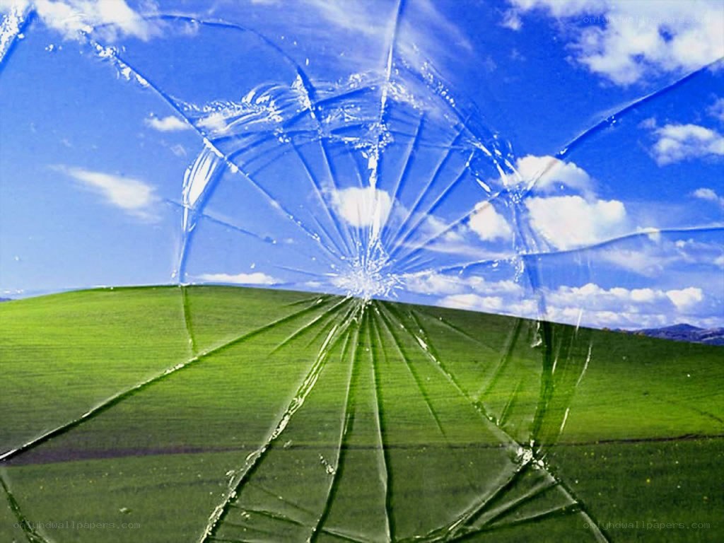 shattered glass effect on landscape