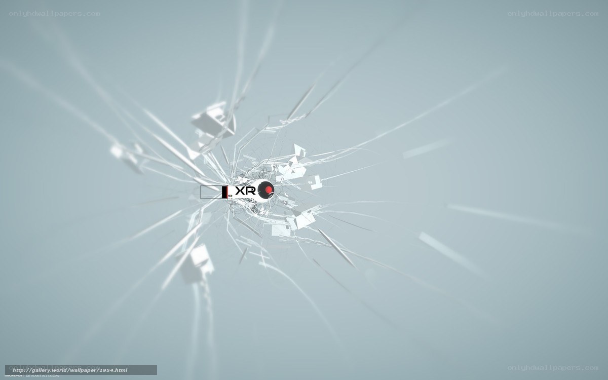 shattered glass effect with logo