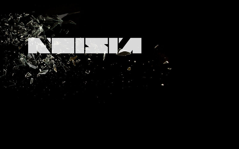 shattered glass effect with text