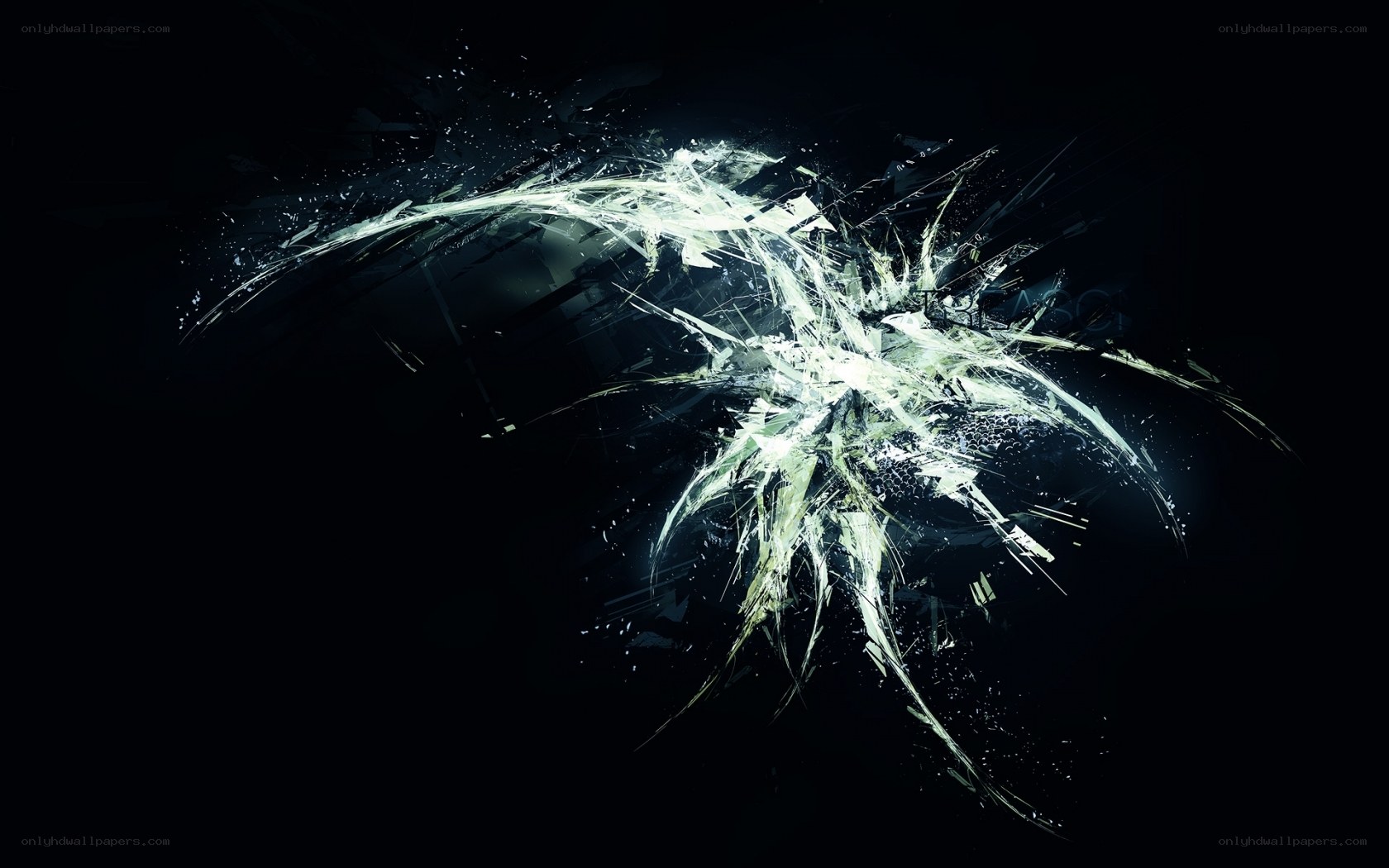 shattered glass explosion