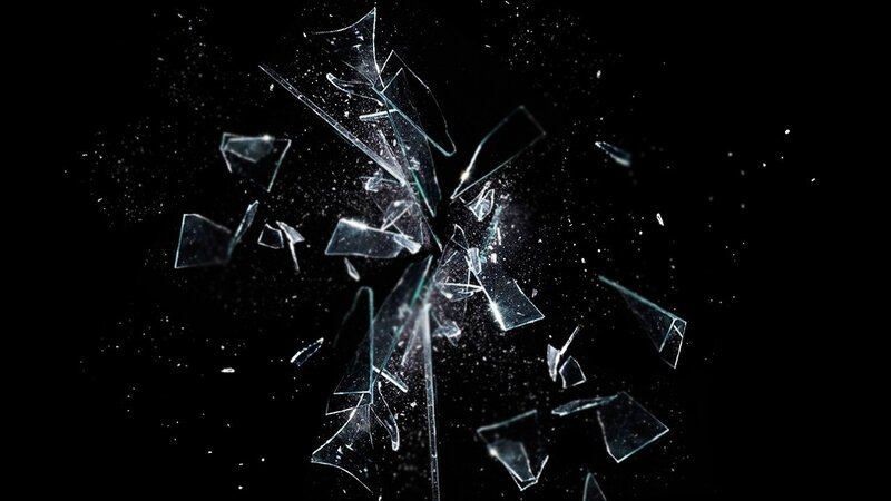 shattered glass explosion