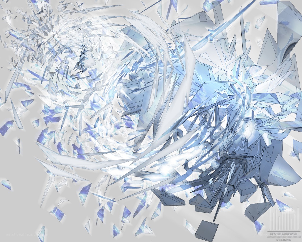shattered glass explosion