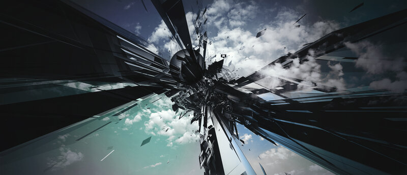 shattered glass explosion