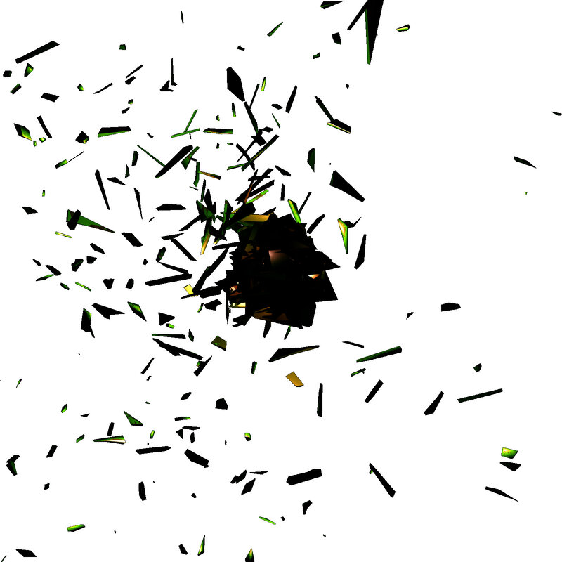 shattered glass explosion