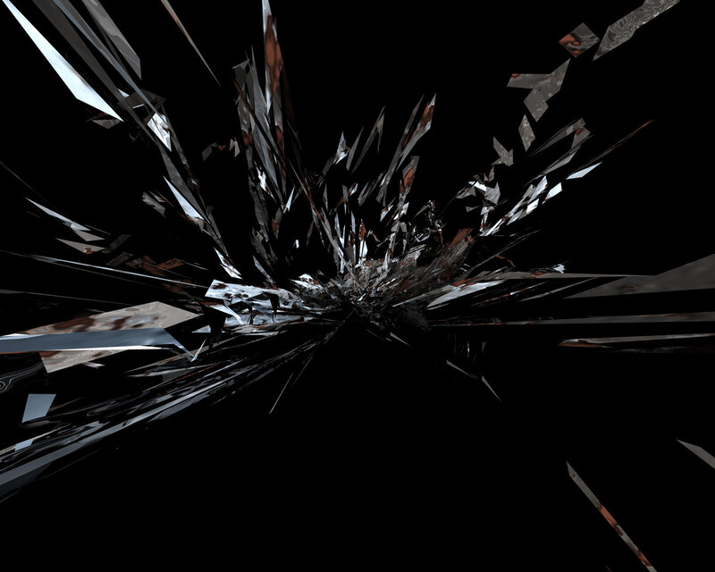 shattered glass explosion