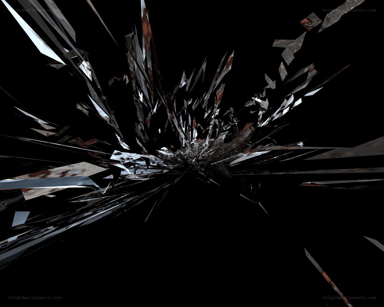 shattered glass explosion
