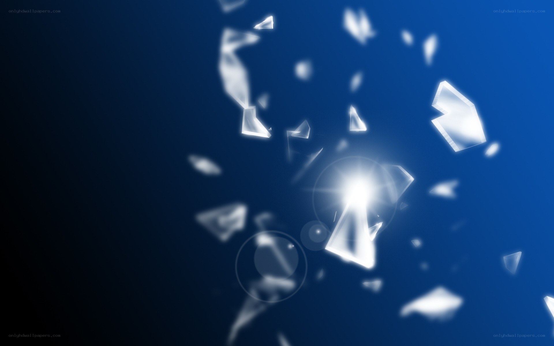shattered glass explosion