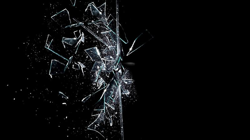 shattered glass explosion