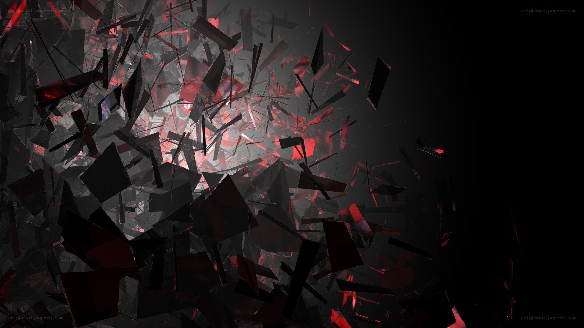 Shattered glass explosion
