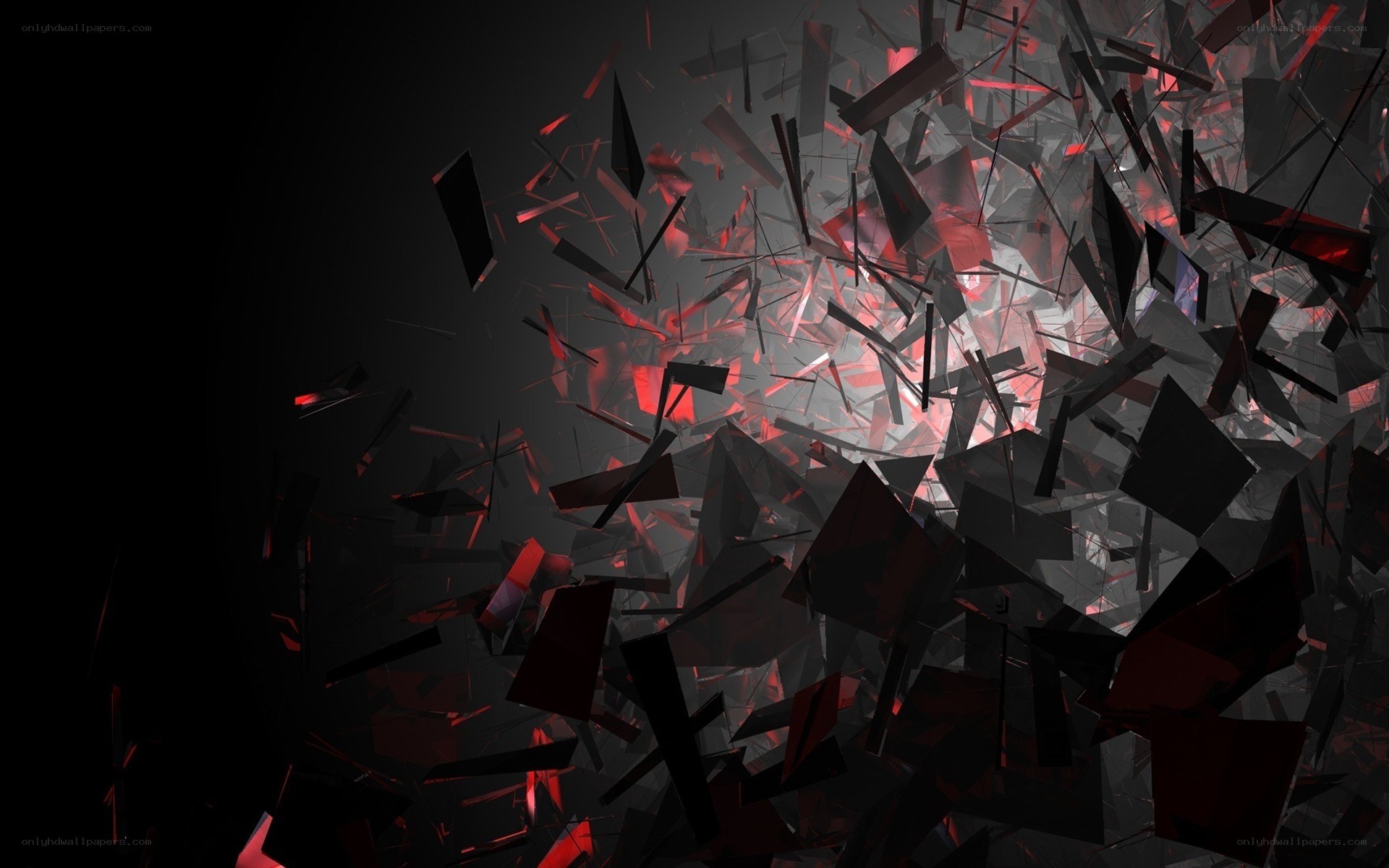 shattered glass explosion