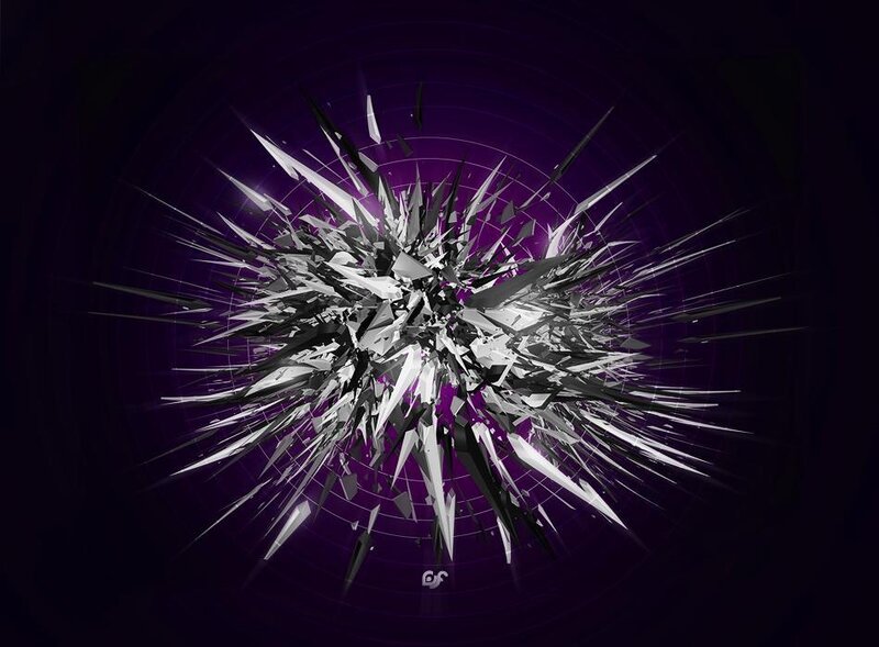 shattered glass explosion