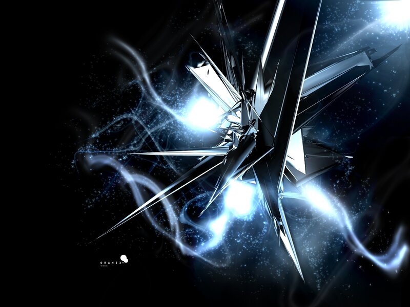 Shattered Glass Explosion — Black, Dramatic, Digital Art, Light Beams