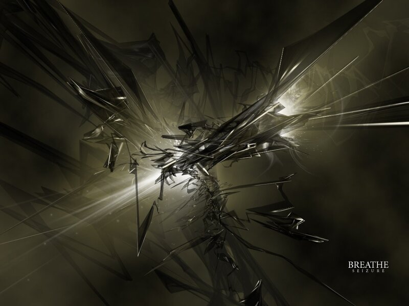 Shattered Glass Explosion — Black, Dramatic, Digital Art, Light Burst, Shards, Gray
