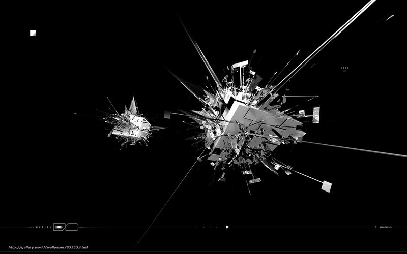 Shattered Glass Explosion — Black, Dramatic